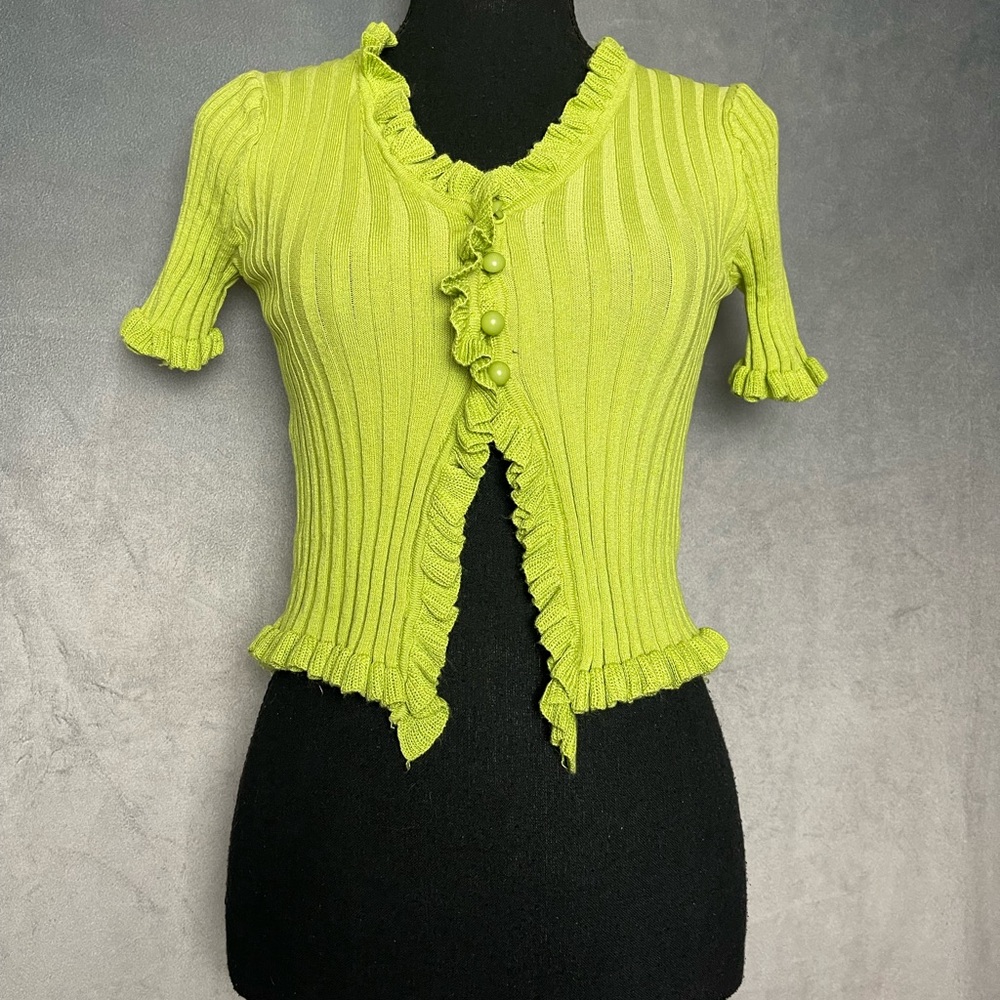 Redberry like green knit sweater shirt size medium